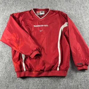 VTG Nike Windshirt Mens Medium Red Washington State Cougars Clima-Fit Pullover